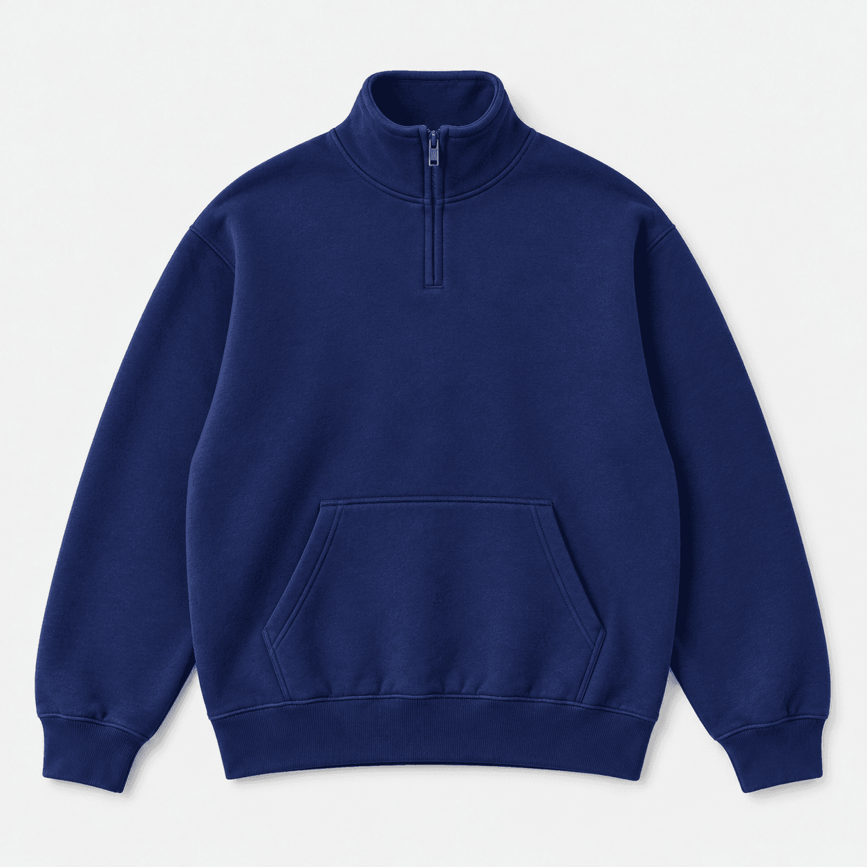 Blanke quarterzip in donkerblauw